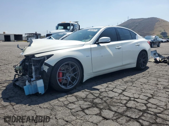 2016 Infiniti Q50 with VIN JN1EV7AR1GM344990, listed as a Copart auction lot 54622525 with 71,930 mi miles and Salvage Title. Bid and sale history available at DreamBid. Image 1.