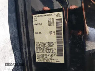 2016 Nissan Maxima S z VIN 1N4AA6AP3GC434993, wystawiony jako IAAI lot #42457183 z przebiegiem 100 569 mil mil oraz . Historia ofert i sprzedaży dostępna na DreamBid. Obrazek 9.