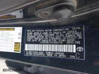 2017 Toyota Prius v Two with VIN JTDZN3EU1HJ066102, listed as a IAAI auction lot 41429125 with 168,152 mi miles. Bid and sale history available at carsss.com. Image 9.