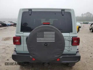 2024 Jeep Wrangler Sahara with VIN 1C4PJXEGXRW210206, listed as a Copart auction lot 58059115 with 14,492 mi miles and Salvage title. Bid and sale history available at DreamBid. Image 6.