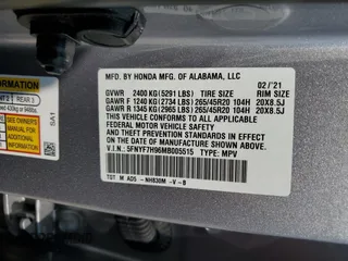 2021 Honda Passport Touring с VIN 5FNYF7H96MB005515, выставлен на аукционе Copart как лот 68536794 с пробегом 30 043 миль миль и Списание • Salvage title. История ставок и продаж доступна на DreamBid. Изображение 13.