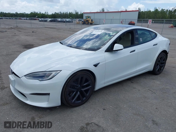 2021 Tesla Model S Plaid с VIN 5YJSA1E67MF436814, выставлен на аукционе IAAI как лот 42499058 с пробегом 21 401 миль миль и . История ставок и продаж доступна на DreamBid. Изображение 2.