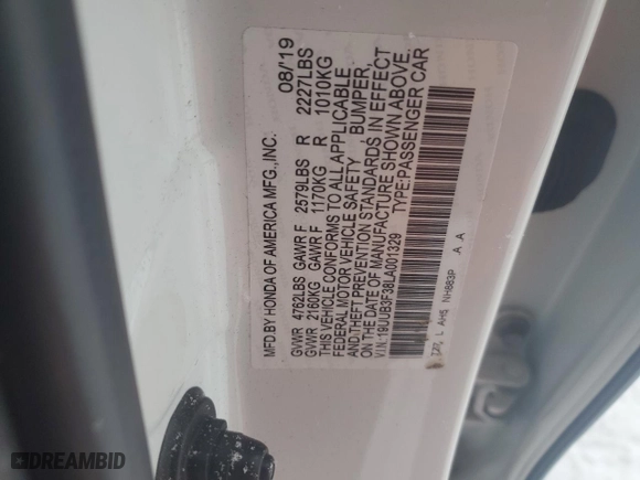 2020 Acura TLX with VIN 19UUB3F38LA001329, listed as a Copart auction lot 42044105 with 41,300 mi miles and Salvage Title. Bid and sale history available at carsss.com. Image 13.