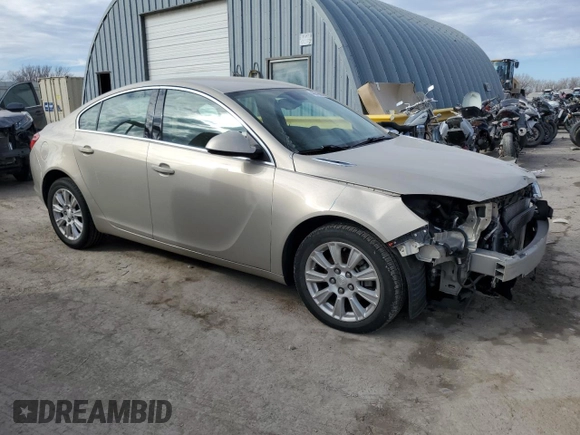 2012 Buick Regal with VIN 2G4GR5ER5C9136607, listed as a Copart auction lot 46616955 with 74,976 mi miles and Salvage title. Bid and sale history available at DreamBid. Image 4.