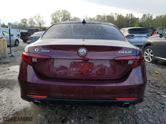 2019 Alfa Romeo Giulia with VIN ZARFANAN5K7609194, listed as a Copart auction lot 71571304 with 0 mi miles and Non Repairable. Bid and sale history available at carsss.com. Image 6.