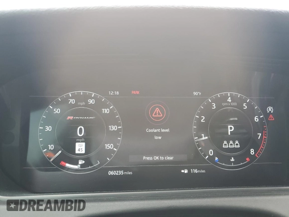 2019 Land Rover Range Rover Velar R-Dynamic SE with VIN SALYL2EX2KA203389, listed as a Copart auction lot 55198705 with 60,235 mi miles and Non repairable. Bid and sale history available at DreamBid. Image 9.