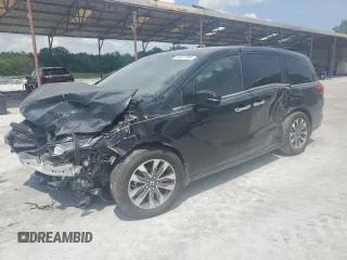 2023 Honda Odyssey EX-L with VIN 5FNRL6H6XPB018723, listed as a Copart auction lot 54877055 with 32,223 mi miles and Salvage Title. Bid and sale history available at carsss.com. Image 1.