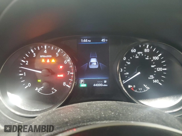 2020 Nissan Rogue S with VIN KNMAT2MV5LP540002, listed as a Copart auction lot 52497215 with 44,000 mi miles and Salvage Title. Bid and sale history available at DreamBid. Image 9.