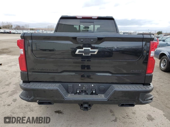 2025 Chevrolet Silverado 1500 with VIN 1GCUKEE86SZ159322, listed as a Copart auction lot 52690435 with 4,975 mi miles and Salvage Title. Bid and sale history available at DreamBid. Image 6.