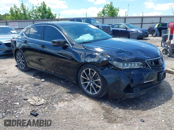 2017 Acura TLX V6 w/Technology Pkg with VIN 19UUB2F57HA001406, listed as a IAAI auction lot 42389634 with 108,657 mi miles and . Bid and sale history available at DreamBid. Image 1.