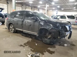 2015 Nissan Pathfinder SV with VIN 5N1AR2MMXFC681953, listed as a Copart auction lot 45596125 with 107,685 mi miles and Salvage title. Bid and sale history available at DreamBid. Image 4.