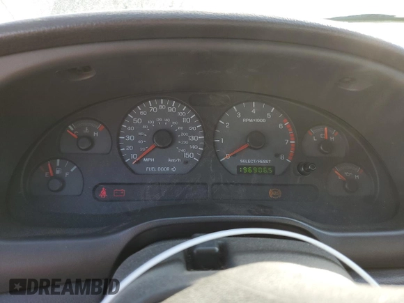 2001 Ford Mustang GT Deluxe with VIN 1FAFP45X51F165193, listed as a Copart auction lot 46522445 with 196,906 mi miles and Salvage Title. Bid and sale history available at carsss.com. Image 9.