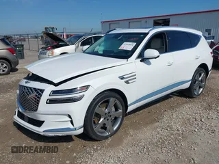 2022 Genesis GV80 with VIN KMUHBDSB2NU079042, listed as a IAAI auction lot 42695020 with 18,719 mi miles and . Bid and sale history available at DreamBid. Image 18.