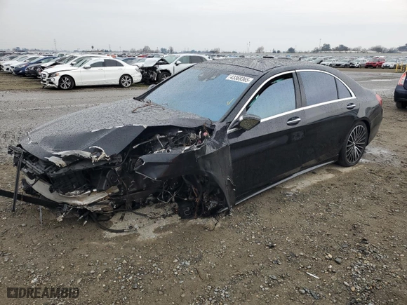 2015 Mercedes-Benz S-Class S 550 with VIN WDDUG8CB6FA077733, listed as a Copart auction lot 43369365 with 111,884 mi miles and Salvage Title. Bid and sale history available at carsss.com. Image 1.