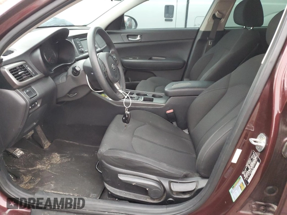 2017 Kia Optima LX with VIN 5XXGT4L35HG166544, listed as a Copart auction lot 43211275 with 124,274 mi miles and Clean Title. Bid and sale history available at carsss.com. Image 7.