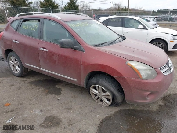 2015 Nissan Rogue Select S with VIN JN8AS5MV0FW750168, listed as a IAAI auction lot 41681327 with 97,084 mi miles. Bid and sale history available at carsss.com. Image 1.