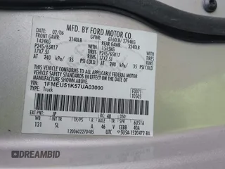 2007 Ford Explorer Sport Trac XLT с VIN 1FMEU51K57UA03000, выставлен на аукционе IAAI как лот 40897889 с пробегом 149 294 миль миль и . История ставок и продаж доступна на DreamBid. Изображение 9.