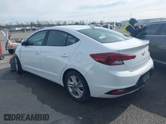 2020 Hyundai Elantra SEL with VIN 5NPD84LF1LH540675, listed as a IAAI auction lot 41315036 with 124,246 mi miles. Bid and sale history available at carsss.com. Image 3.