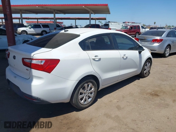 2013 Kia Rio LX with VIN KNADM4A32D6211593, listed as a IAAI auction lot 42142098 with 224,858 mi miles and . Bid and sale history available at DreamBid. Image 4.