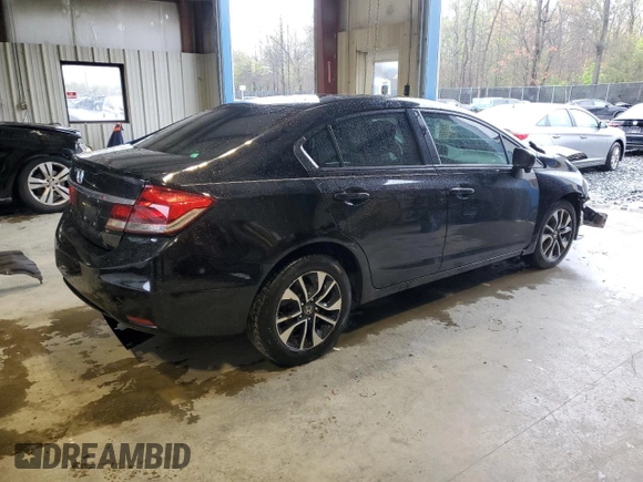 2015 Honda Civic EX with VIN 19XFB2F81FE268648, listed as a Copart auction lot 51818275 with 137,346 mi miles and Salvage Title. Bid and sale history available at carsss.com. Image 3.