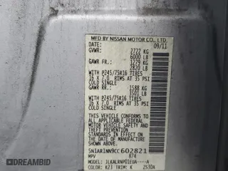 2012 Nissan Pathfinder LE with VIN 5N1AR1NN9CC602821, listed as a Copart auction lot 43706365 with 153,538 mi miles and Salvage Title. Bid and sale history available at carsss.com. Image 15.