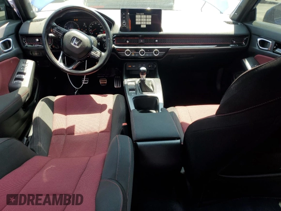 2022 Honda Civic Si with VIN 2HGFE1E51NH471195, listed as a Copart auction lot 55349515 with 26,032 mi miles and Salvage Title. Bid and sale history available at DreamBid. Image 8.