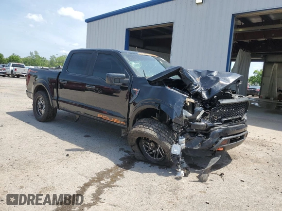 2021 Ford F-150 XL with VIN 1FTFW1E52MFB31825, listed as a Copart auction lot 61462735 with 76,653 mi miles and Salvage title. Bid and sale history available at DreamBid. Image 4.