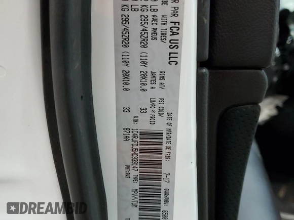 2017 Jeep Grand Cherokee SRT with VIN 1C4RJFDJ5HC939147, listed as a Copart auction lot 45664795 with 76,230 mi miles and Salvage Title. Bid and sale history available at carsss.com. Image 14.