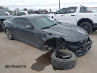 2018 Chevrolet Camaro 1LT with VIN 1G1FB1RS4J0133496, listed as a IAAI auction lot 41242934 with 107,705 mi miles. Bid and sale history available at carsss.com. Image 1.