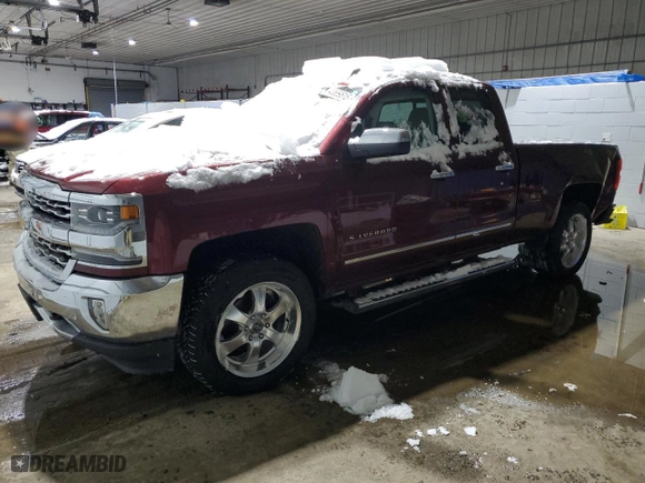 2017 Chevrolet Silverado 1500 LTZ with VIN 1GCVKSEC1HZ198190, listed as a Copart auction lot 43659615 with 59,951 mi miles and Salvage Title. Bid and sale history available at carsss.com. Image 1.