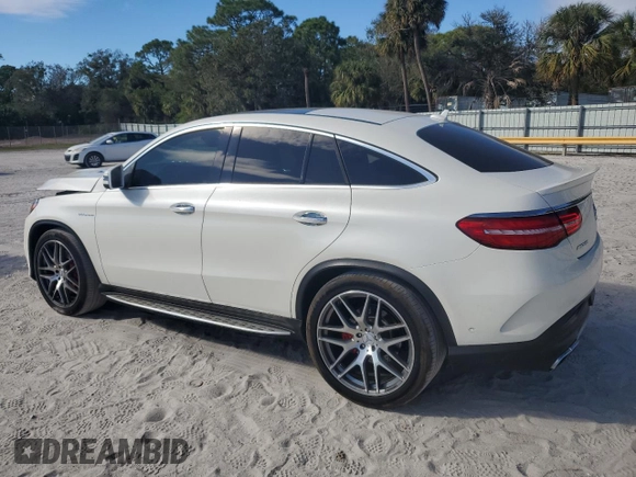 2018 Mercedes-Benz GLE 63 S AMG with VIN 4JGED7FB7JA095871, listed as a Copart auction lot 83789674 with 73,718 mi miles and Salvage title. Bid and sale history available at DreamBid. Image 2.