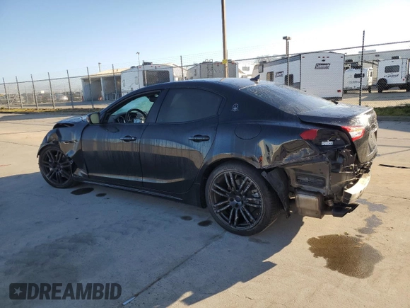 2018 Maserati Ghibli GranSport with VIN ZAM57XSS1J1306477, listed as a Copart auction lot 46716285 with 50,183 mi miles and Salvage Title. Bid and sale history available at carsss.com. Image 2.
