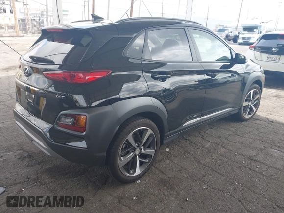 2019 Hyundai Kona Limited with VIN KM8K33A55KU299911, listed as a IAAI auction lot 41933000 with 3,671 mi miles. Bid and sale history available at carsss.com. Image 4.