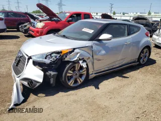 2013 Hyundai Veloster Turbo with VIN KMHTC6AE4DU096033, listed as a Copart auction lot 60004004 with 94,928 mi miles and Salvage title. Bid and sale history available at DreamBid. Image 1.