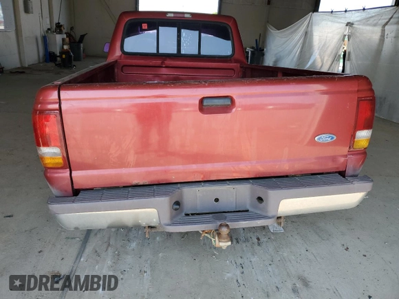 1997 Ford Ranger XLT with VIN 1FTCR10X7VPB61045, listed as a Copart auction lot 58801945 with 333,927 mi miles and Salvage title. Bid and sale history available at DreamBid. Image 6.