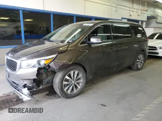 2016 Kia Sedona EX with VIN KNDMC5C1XG6170884, listed as a Copart auction lot 48756455 with 104,988 mi miles and Salvage Title. Bid and sale history available at carsss.com. Image 1.