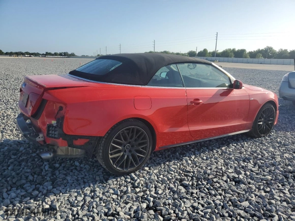 2017 Audi A5 Cabriolet Sport with VIN WAUD2AFH4HN004532, listed as a Copart auction lot 51471265 with 69,014 mi miles and Salvage Title. Bid and sale history available at carsss.com. Image 3.