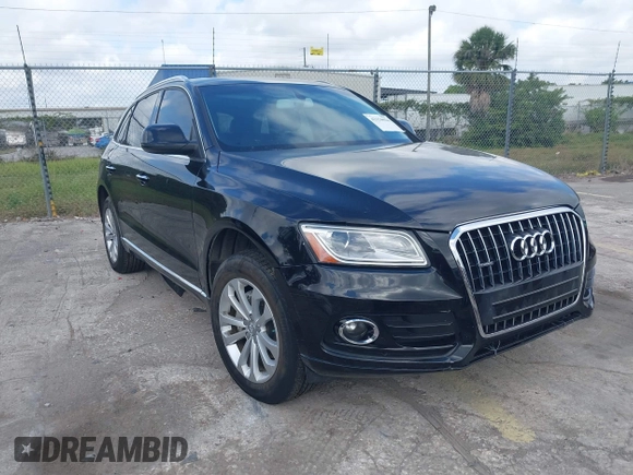 2015 Audi Q5 Premium with VIN WA1CFAFP0FA041103, listed as a IAAI auction lot 42154624 with 123,107 mi miles. Bid and sale history available at carsss.com. Image 1.