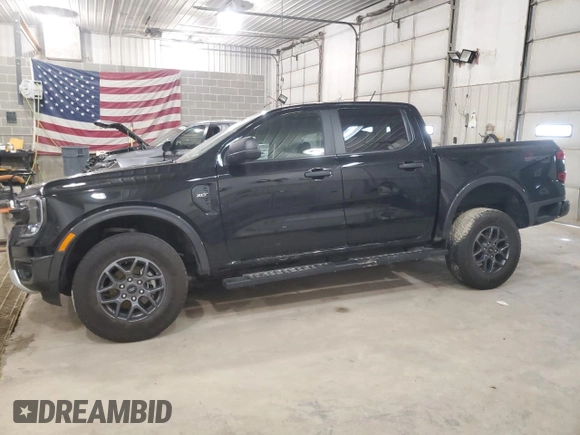 2024 Ford Ranger XLT with VIN 1FTER4HHXRLE54734, listed as a Copart auction lot 50176085 with 4,237 mi miles and Salvage Title. Bid and sale history available at carsss.com. Image 1.