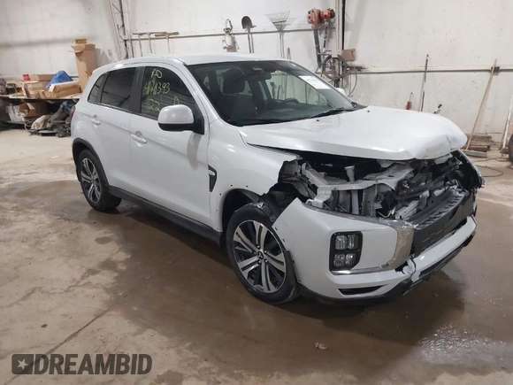 2022 Mitsubishi Outlander Sport ES with VIN JA4ARUAU6NU017446, listed as a IAAI auction lot 41711393 with 42,940 mi miles. Bid and sale history available at carsss.com. Image 1.
