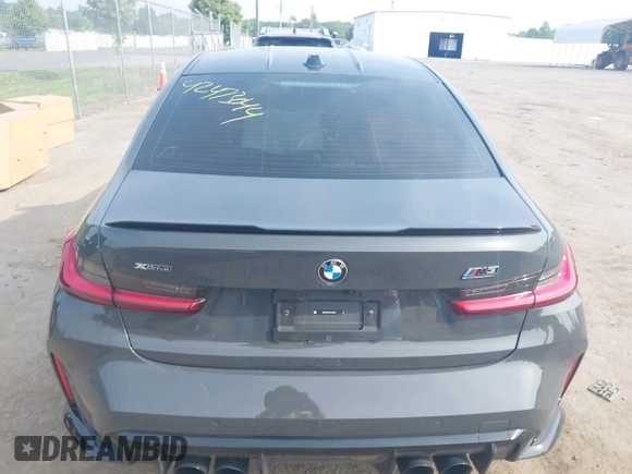 2025 BMW M3 Competition xDrive with VIN WBS33HJ01SFT92884, listed as a IAAI auction lot 42473044 with 7,617 mi miles and . Bid and sale history available at DreamBid. Image 17.
