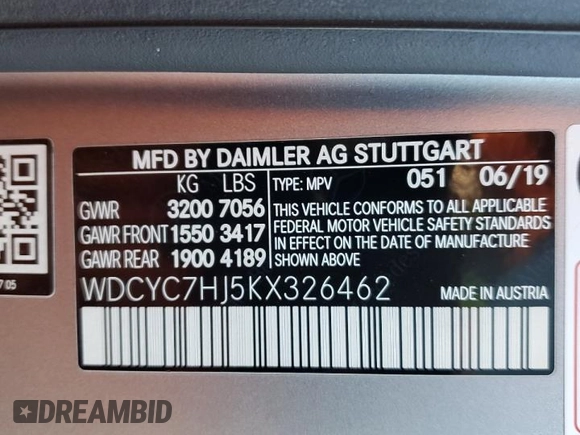 2019 Mercedes-Benz G 63 AMG with VIN WDCYC7HJ5KX326462, listed as a Copart auction lot 44461785 with 38,003 mi miles and Salvage Title. Bid and sale history available at DreamBid. Image 14.