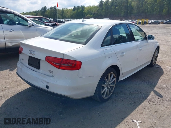 2015 Audi A4 Premium with VIN WAUDFAFL4FA016306, listed as a IAAI auction lot 42267855 with 140,647 mi miles and . Bid and sale history available at DreamBid. Image 4.