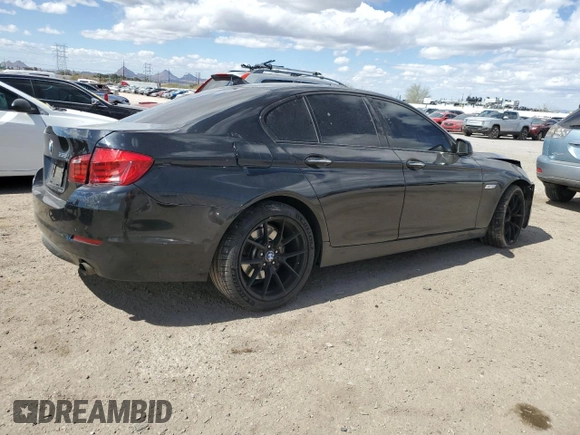 2011 BMW 5 Series 535i with VIN WBAFR7C5XBC608557, listed as a Copart auction lot 48142605 with 155,385 mi miles and Salvage Title. Bid and sale history available at carsss.com. Image 3.