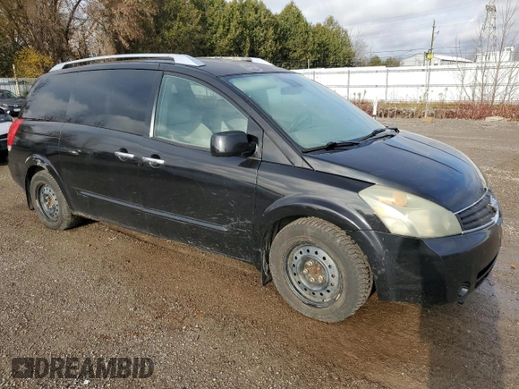 2007 Nissan Quest S with VIN 5N1BV28U87N105892, listed as a Copart auction lot 81514394 with 214,210 mi miles and Clean Title. Bid and sale history available at carsss.com. Image 4.