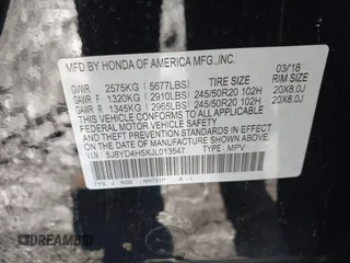 2018 Acura MDX Technology z VIN 5J8YD4H5XJL013547, wystawiony jako IAAI lot #41215328 z przebiegiem 99 020 mil mil oraz . Historia ofert i sprzedaży dostępna na DreamBid. Obrazek 9.
