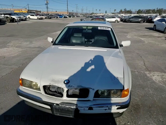 1997 BMW 7 Series 740il with VIN WBAGJ8328VDL40601, listed as a Copart auction lot 88363645 with 0 mi miles and Salvage Title. Bid and sale history available at carsss.com. Image 10.