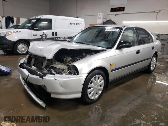 1996 Honda Civic LX "O" w/Air with VIN 2HGEJ6672TH544494, listed as a Copart auction lot 85801094 with 183,647 mi miles and Salvage Title. Bid and sale history available at carsss.com. Image 1.