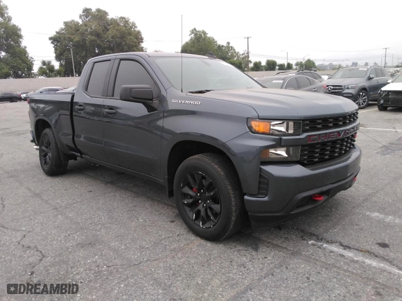 2019 Chevrolet Silverado 1500 Custom with VIN 1GCRWBEH8KZ413573, listed as a Copart auction lot 57072504 with 53,484 mi miles and Salvage Title. Bid and sale history available at carsss.com. Image 4.