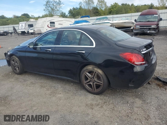 2019 Mercedes-Benz C 300 with VIN 55SWF8EBXKU306577, listed as a Copart auction lot 72605654 with 83,157 mi miles and Salvage Title. Bid and sale history available at carsss.com. Image 2.